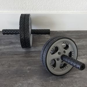 Grey BLUERISE Fitness Ab Roller Wheel